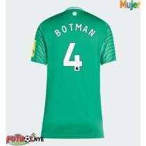 Camiseta Newcastle United Sven Botman #4 Visitante Equipación para mujer 2025-26 manga corta